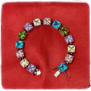 925 Multi-Color Tennis Bracelet.